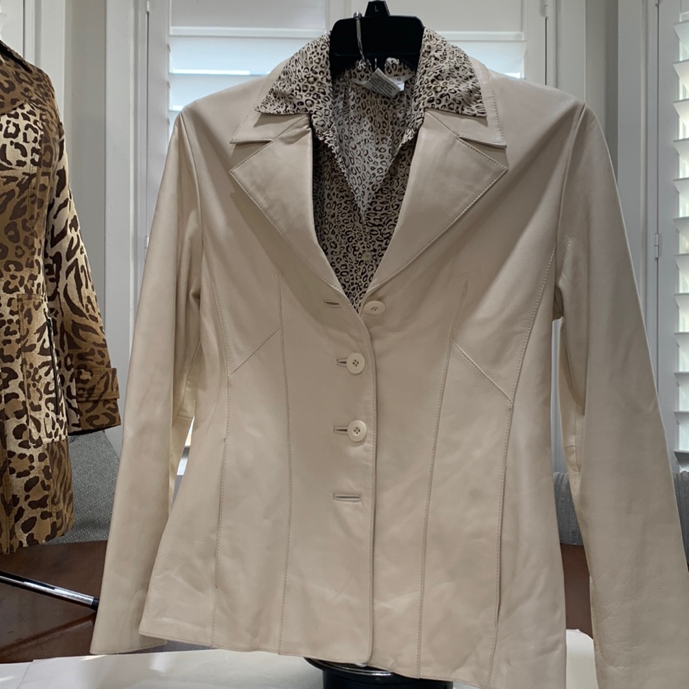 EUC Vintage Winter White Wilson Leather Jacket M